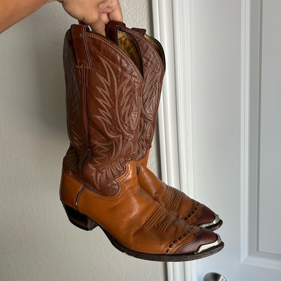 Justin Boots Other - Vintage Justin Boots Brown Sz 10 D Cowboy Western Made In USA Style 1936